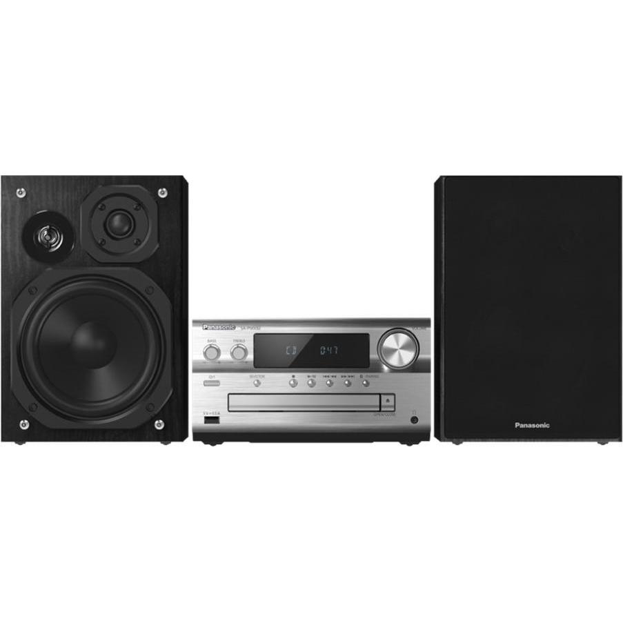 Panasonic SC-PMX92 Home-Audio-Minisystem (Bluetooth, CD Player, 2x 60 W), Stereoanlage, Schwarz, Silber