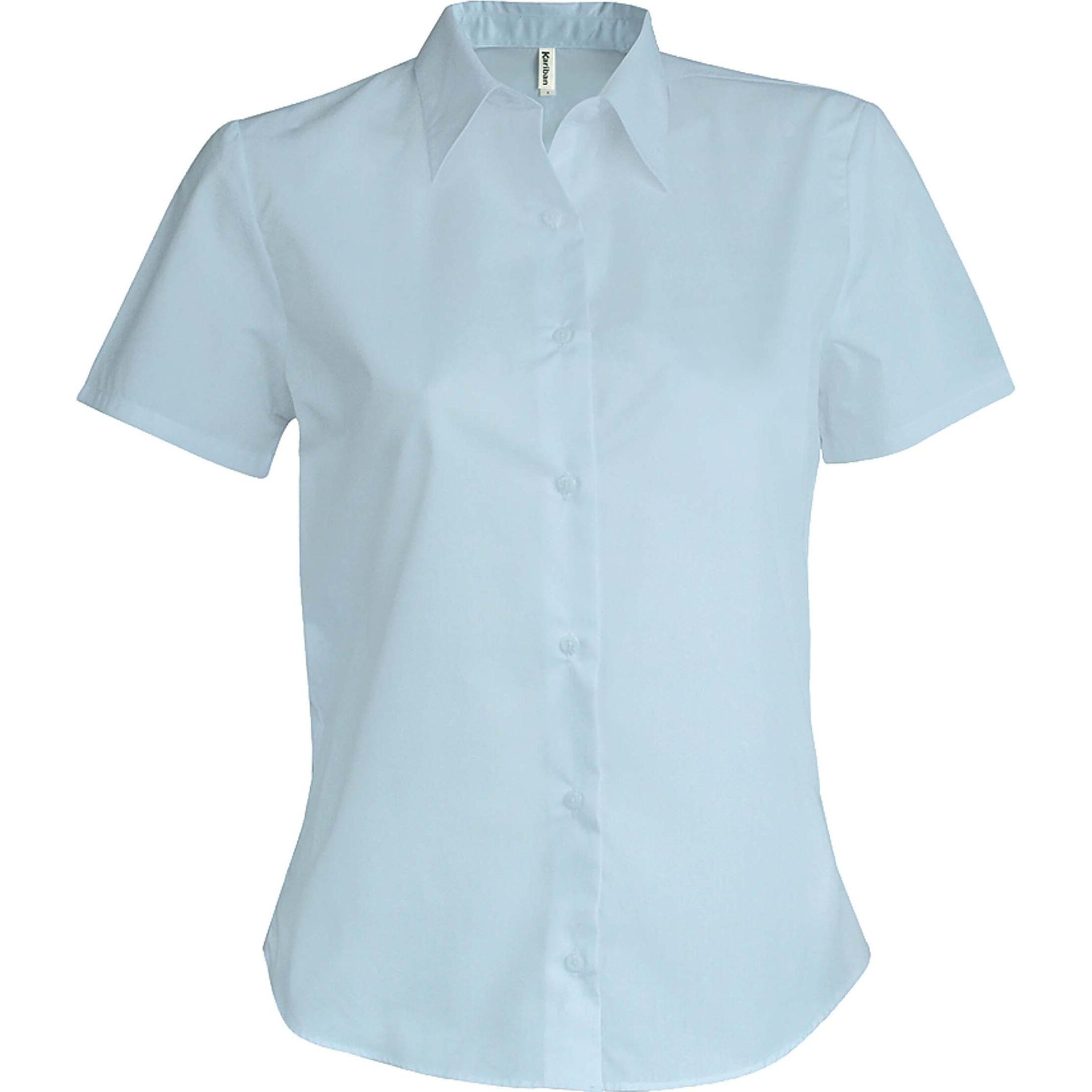 Thumbnail - Kariban, Damen, Hemd, Oxford, Silber, (3XL)
