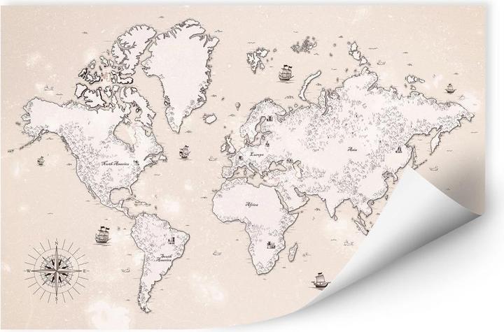 Actual product image Trenddeko World map - From past times (45 x 30 cm)