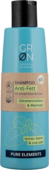 Produktbild GRN PURE Shampoo Anti-Fett Zitronenmelisse & Meersalz (250 ml, Flüssiges Shampoo)