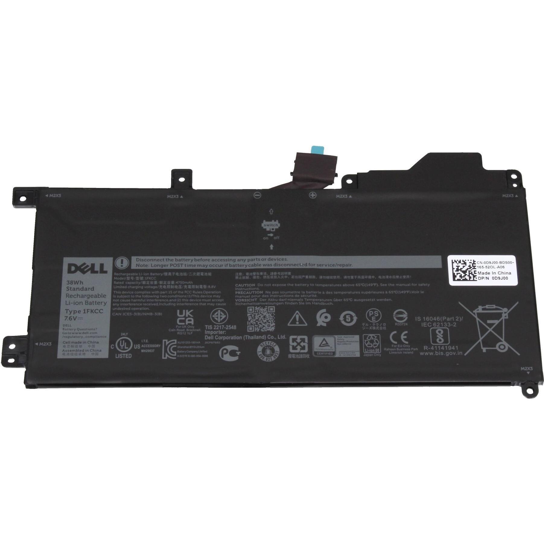 Dell 1FKCC (2 Zellen, 5000 mAh), Notebook Akku