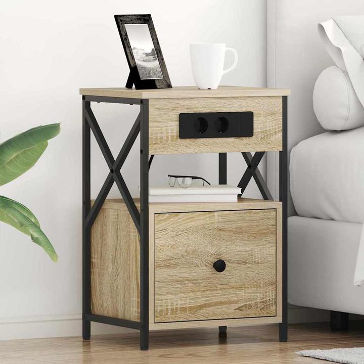 Actual product image vidaXL Bedside table (31 x 40 x 60 cm)