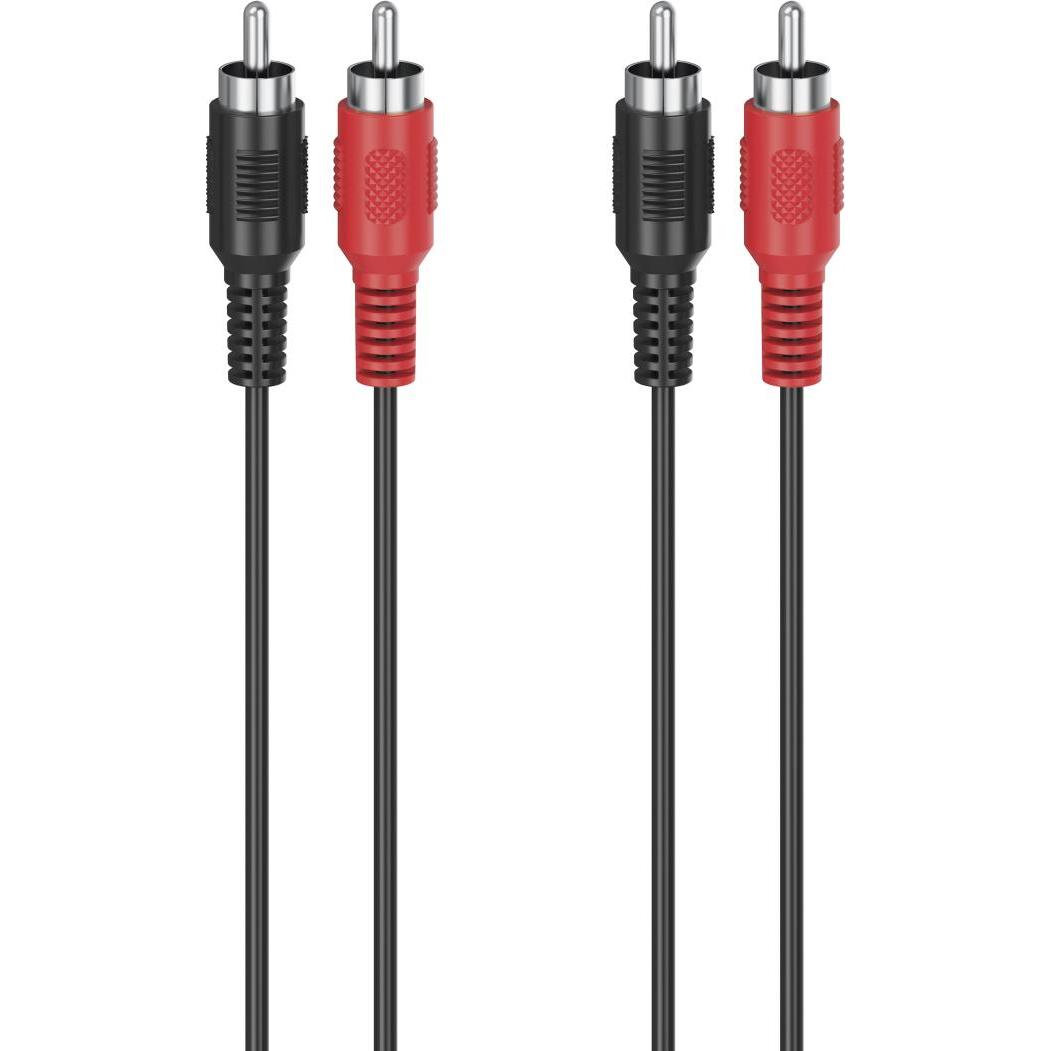 Hama Audio-Kabel, 2 Cinch-Stecker - 2 Cinch-Stecker, 3 m (3 m, Cinch), Audio Kabel