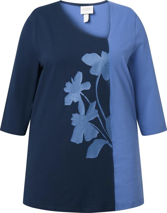 Produktbild Ulla Popken Shirt, Blüten, V-Ausschnitt, 3/4-Arm (58)