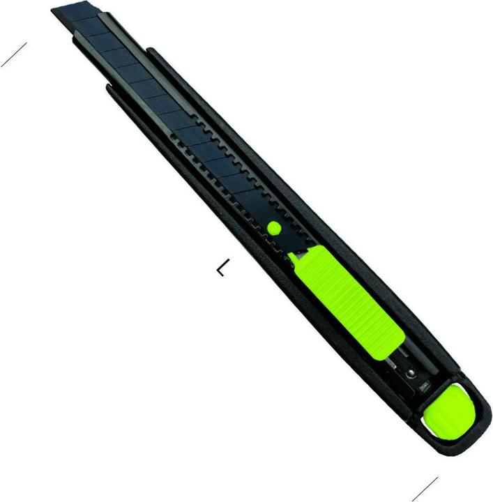 Produktbild Metrica MT-09069 BLACK BLADE SK2 Profi-Abbrechmesser 9mm schwarz im Kunststoffhalter