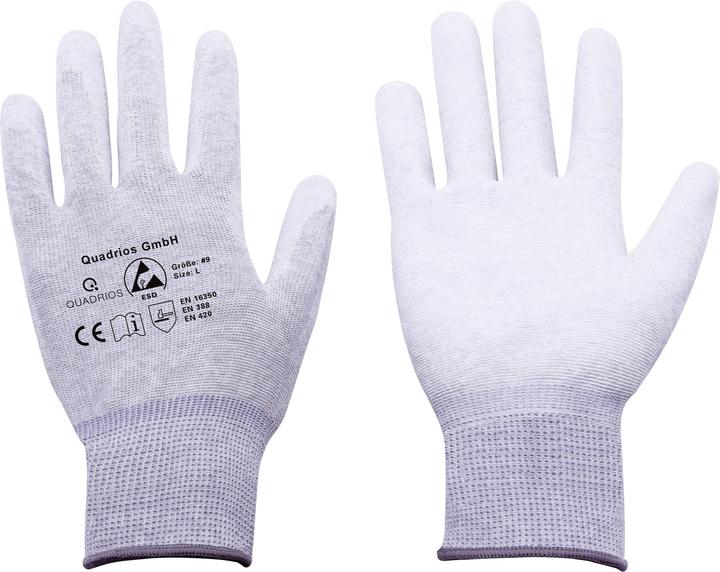 Actual product image Quadrios ESD glove size: L polyamide, polyurethane (L)