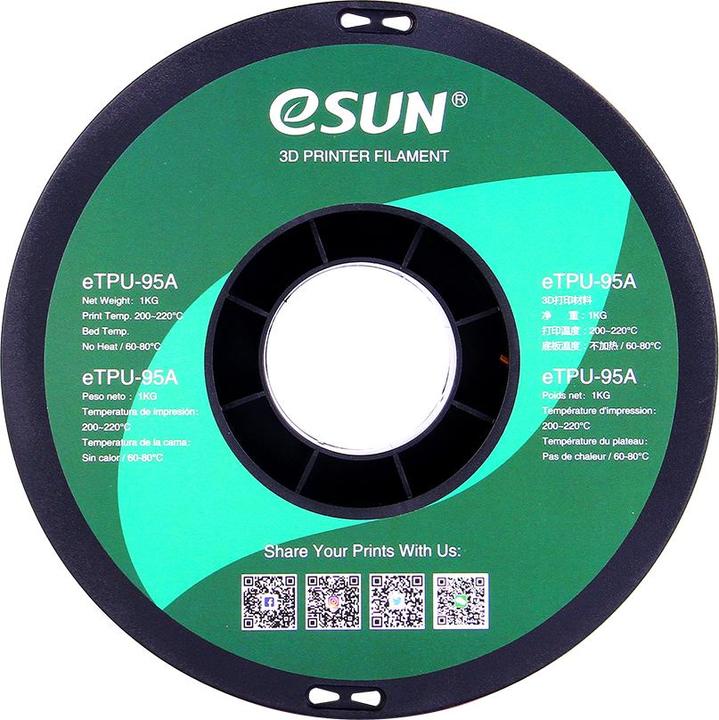 Produktbild eSUN eTPU-95A 1,75mm Tr. Purple 1kg 3D Filament (TPU, 1.75 mm, 1000 g, Violett)