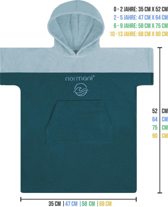 Actual product image Normani Children's Bathing Poncho Puwai
