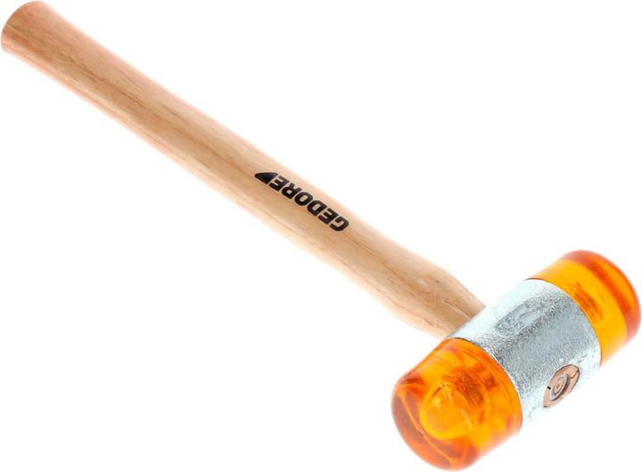 Actual product image Gedore Plastic mallet, Ø 50 mm, Interchangeable heads made of cellulose acetate, Robust ash handle (913 g)