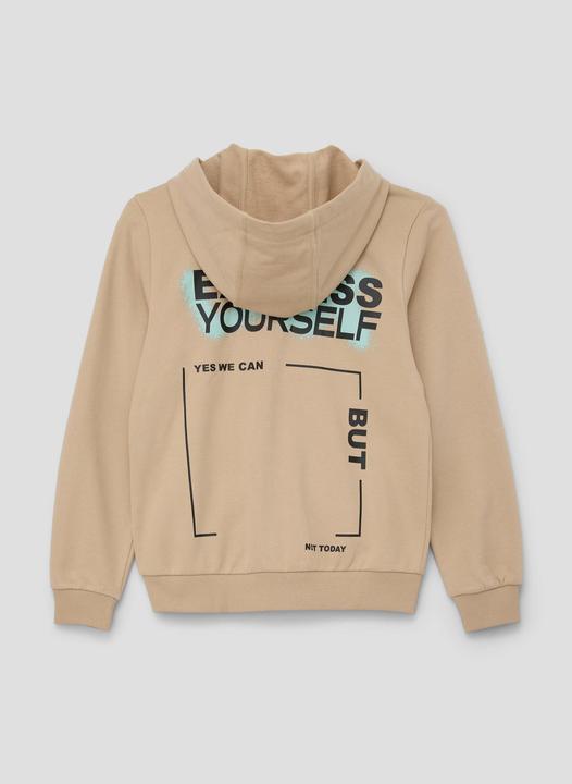 Produktbild s.Oliver Sweatshirt Jacke Sweatjacke mit Back-Print (L)