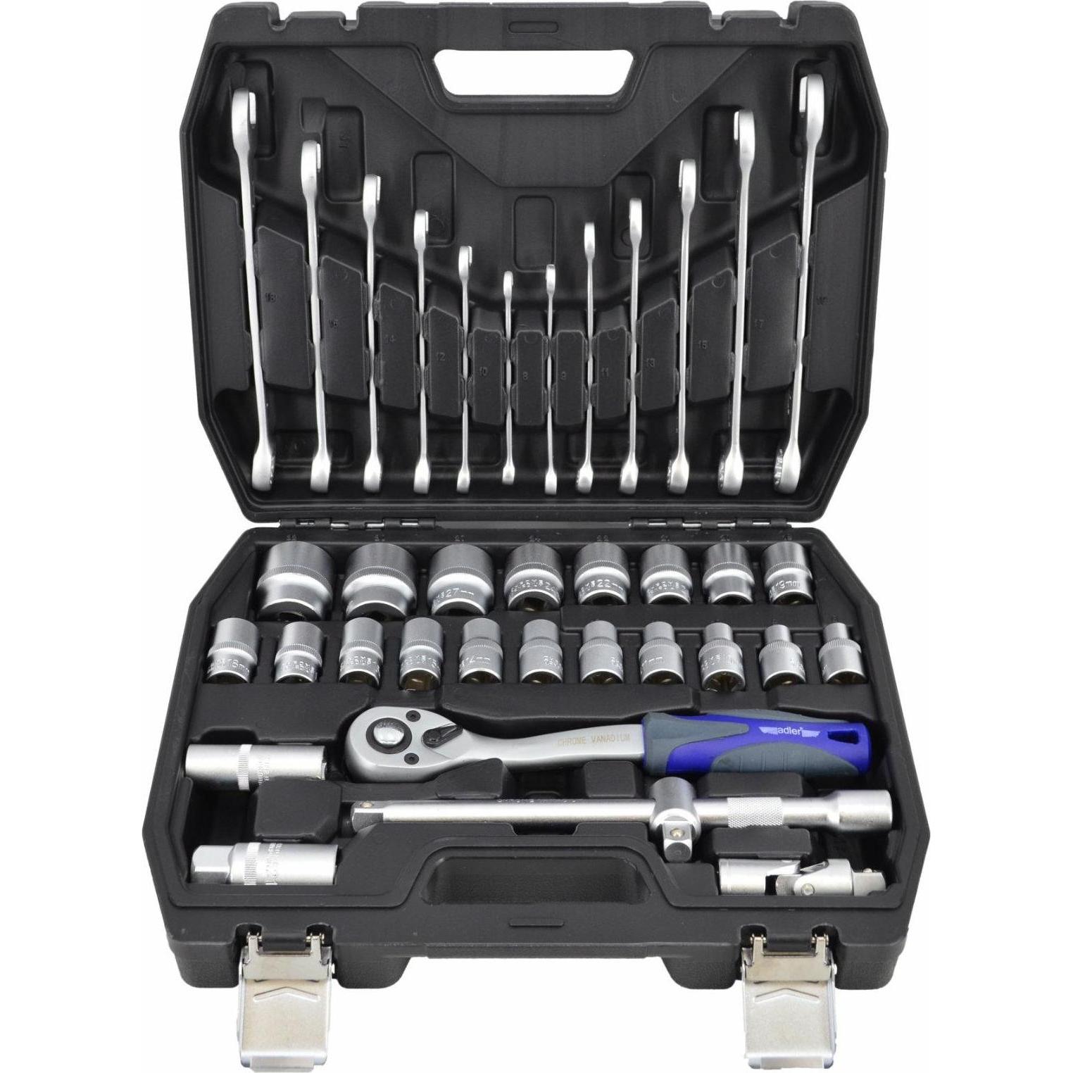 Adler, Chiave a bussola + esagonale, ZESTAW KLUCZY NAS.1/2" I PŁ.37el.