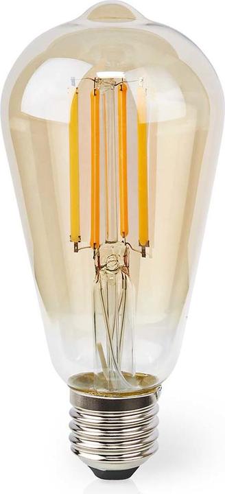 Produktbild Nedis WIFILRF10ST64 Smartlife LED Filament Lampe WLAN E27 806 lm 7 W Warmweiss 1800 - 3000 K Glas An (E27, 806 lm, 1x)