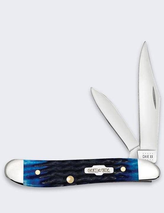 Case Messer Rogers Peanut SS Blau Knochen