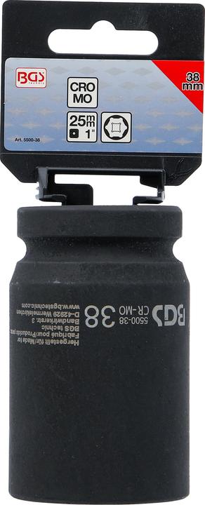 Produktbild BGS Kraft-Steckschlüssel-Einsatz Sechskant, tief Antrieb Innenvierkant 25 mm (1") SW 38 mm (38 mm)