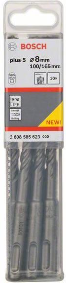 Produktbild Bosch Professional Zubehör Hammerbohrer SDS plus-5, 8 x 100 x 165 mm, 10er-Pack (8 mm)