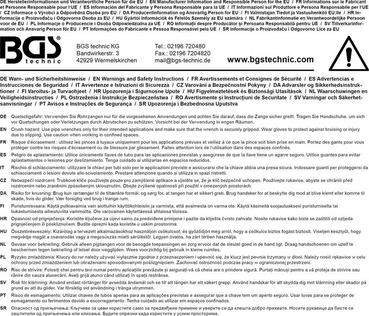 Produktbild BGS Eckrohrzange 2" 3-Punkt-Haftung (560 mm)