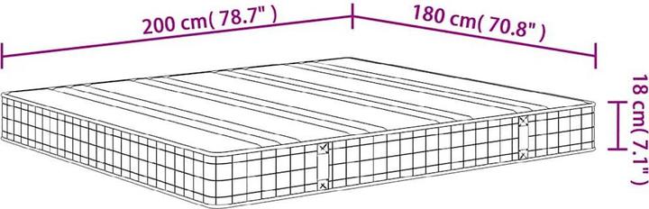 Actual product image vidaXL Bonnell-Federkern-Matratze (180 x 200 cm)