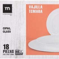 Actual product image La Mer tableware 18 pieces round opal temara md
