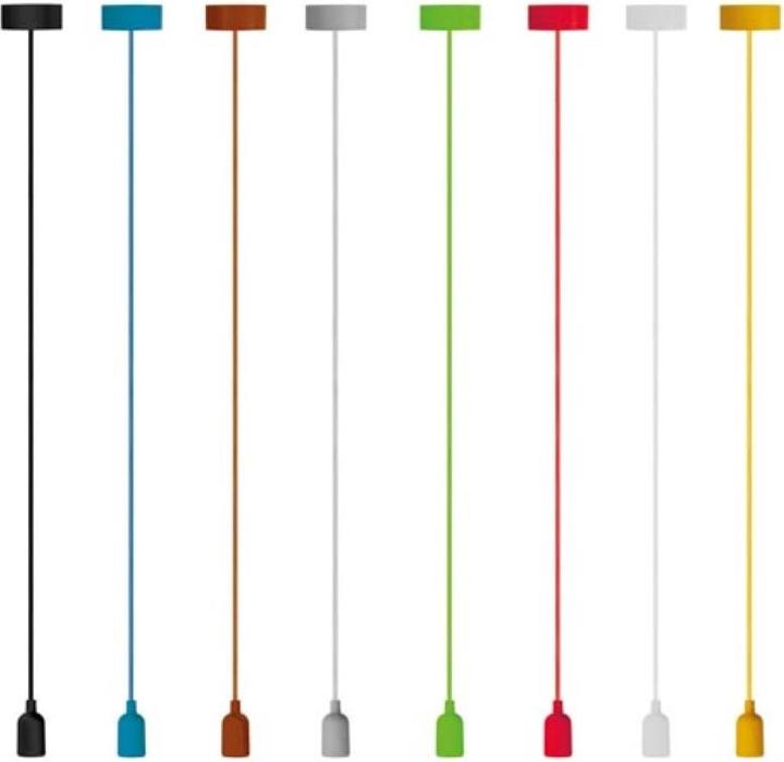 Produktbild Velleman Design-Pendelleuchte Mit Textilkabel - Blau (100 cm)