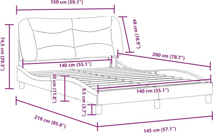 Image du produit vidaXL Bettgestell (180 x 200 cm)