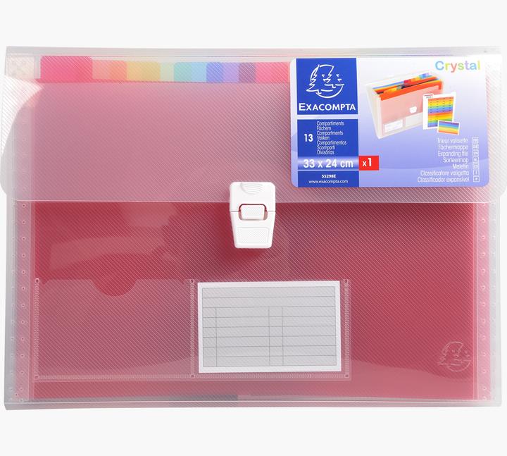 Produktbild Exacompta Crystal Fächermappe mit Griff (A4, 1 x)