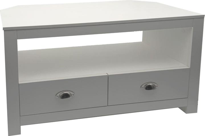 FineBuy Lowboard FB113949 Spanplatte Weiss (85 x 39 x 58 cm)