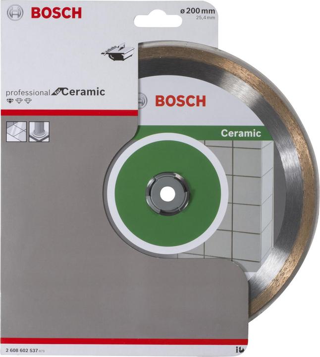 Produktbild Bosch Professional Zubehör Diamanttrennscheibe Standard for Ceramic, 200 x 25,40 x 1,6 x 7 mm