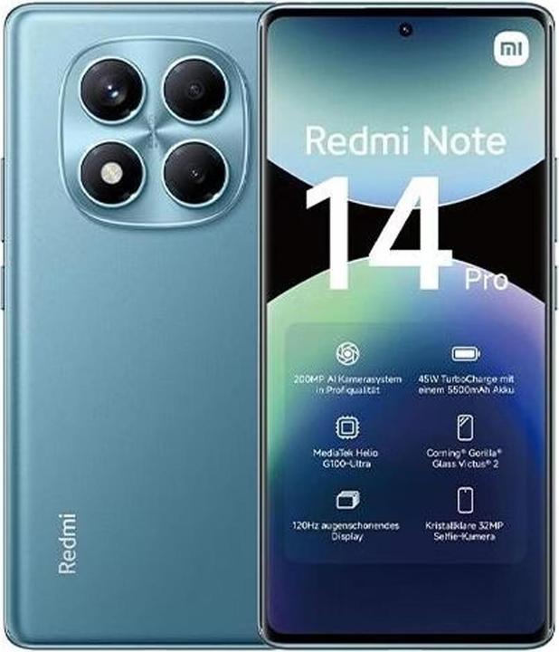 Xiaomi Redmi Note 14 Pro (512 GB, Ocean Blue, 6.67", Dual SIM, 4G)
