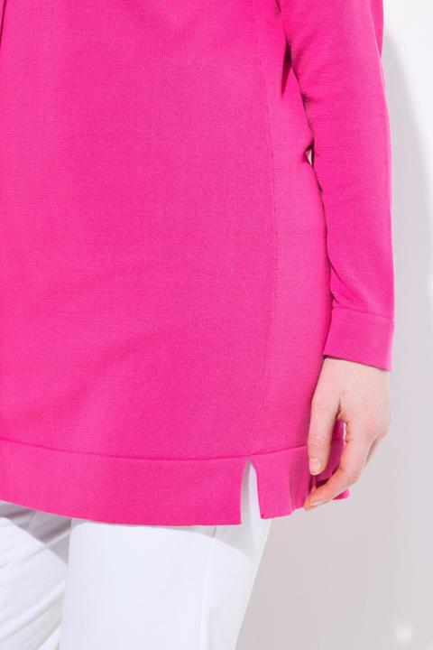 Produktbild Ulla Popken Long-Strickjacke, V-Ausschnitt, Langarm, Pima Cotton (50, 52)