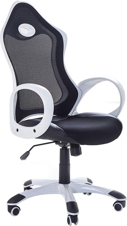 Beliani Bürostuhl schwarz-weiss Wippfunktion iCHAIR (41 - 51 cm)