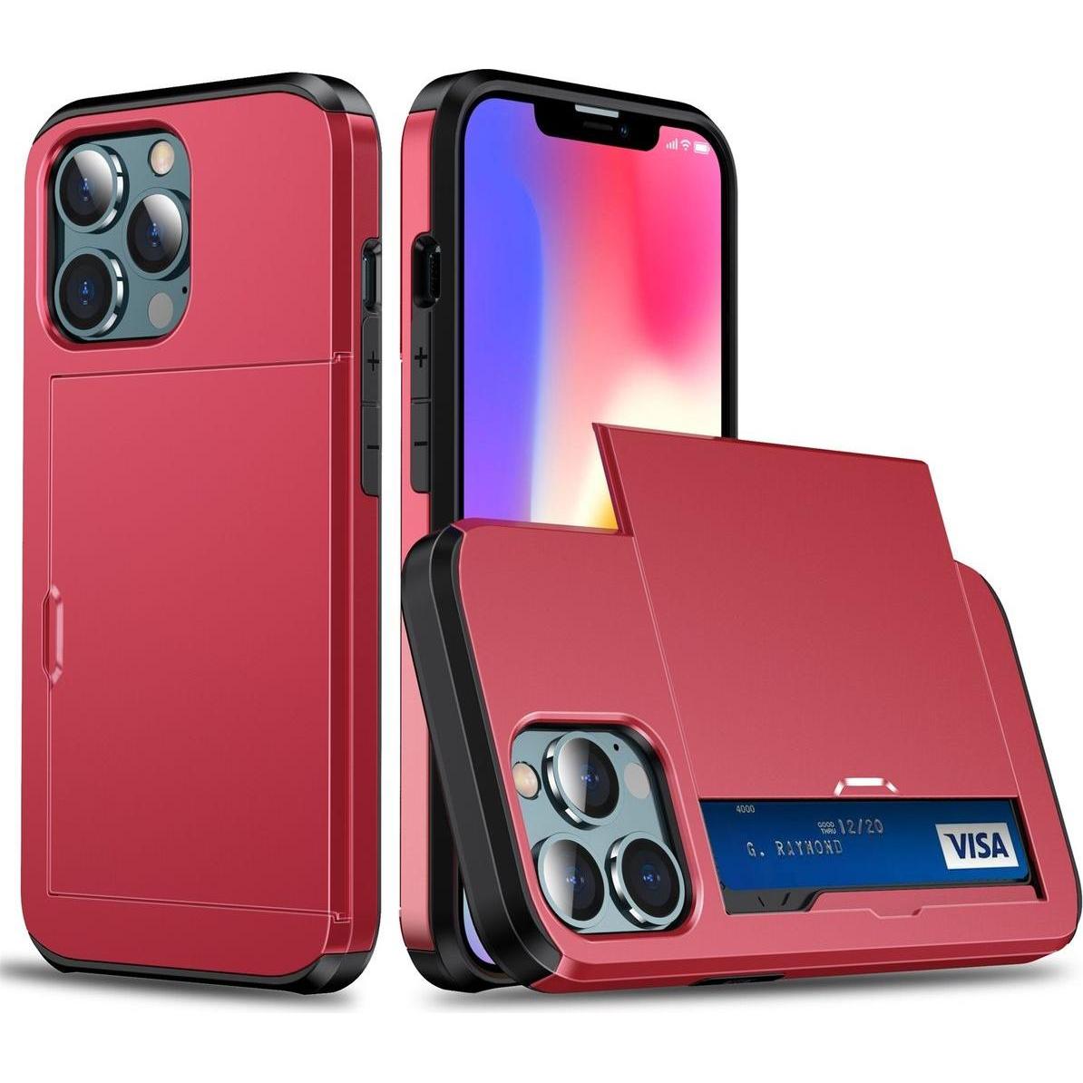 König Design Hülle Handy Schutz für Apple iPhone 13 Pro Max Case Cover Tasche Etui Bumper Rot (Apple iPhone 13 Pro Max),...