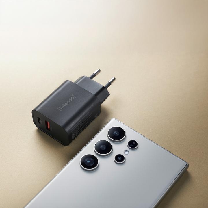 Produktbild Intenso Power Adapter W30AC, 30W, USB-A und USB-C Anschluss, für iPhone, iPad, Tablet, Samsung Galax (30 W)