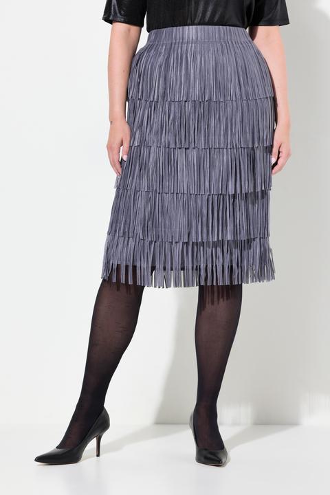 Produktbild Miamoda Fransenrock, Straight Fit, Elastikbund (56)