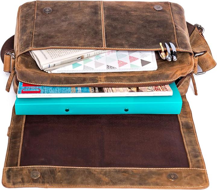 Immagine prodotto Almadih Ledertasche mit Laptop Fach (15")