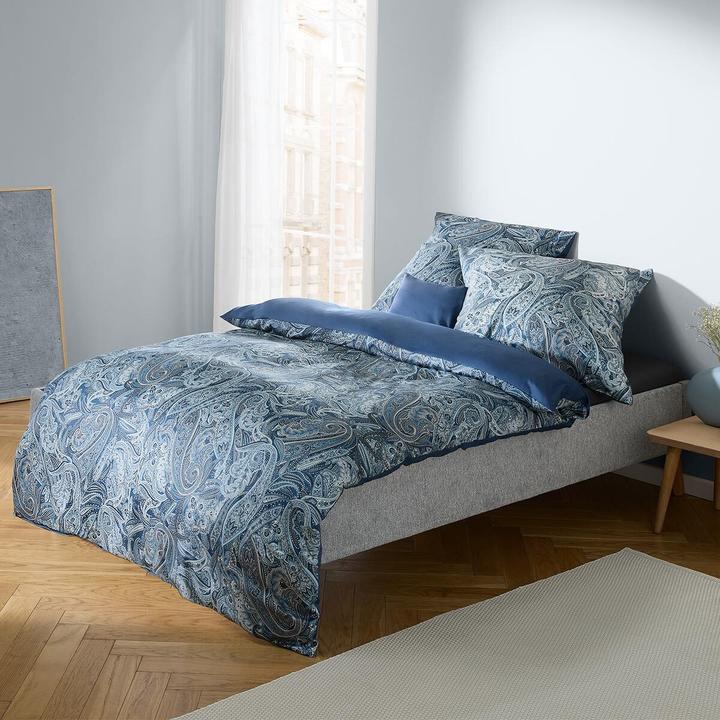 Produktbild Fleuresse Mako-Satin Bettwäsche Modern Elegance S Mol blau (135x200 cm, 80x80 cm)