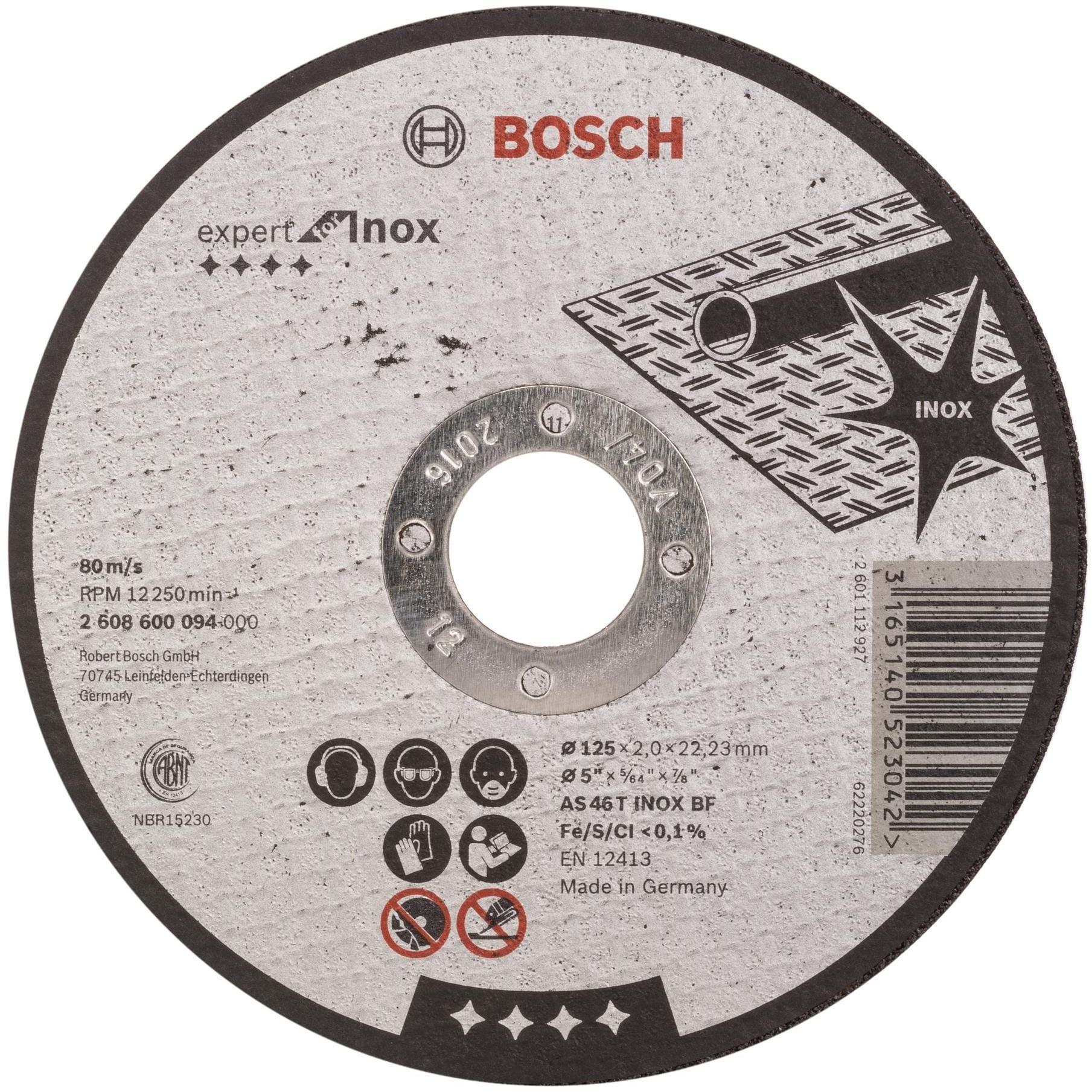 Bosch Professional Zubehör, Sägeblatt, PRO Stainless Steel Trennscheibe, 125 x 2 x 22,23 mm
