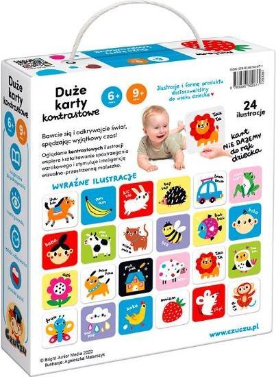 Produktbild Czuczu Duże karty kontrastowe dla dzieci w wieku 6m+, 9m+