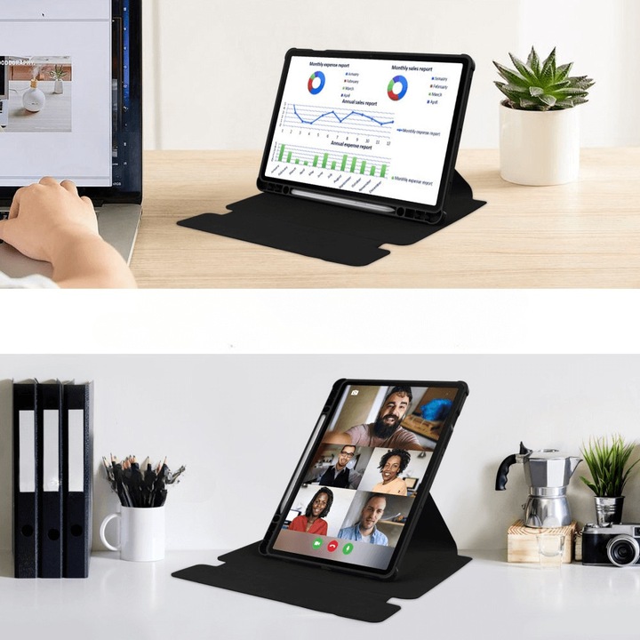 Produktbild Cover-Discount Galaxy Tab S9 FE+ - 360-Grad Tablet Hülle schwarz (Galaxy Tab S9 FE+)