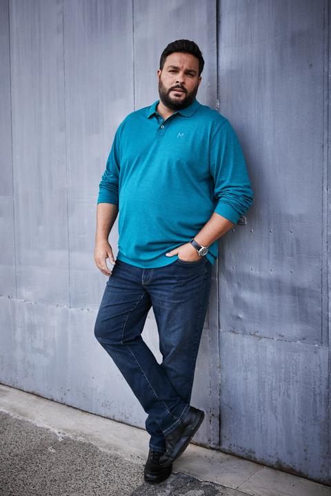 Produktbild Men+ Poloshirt, Bauchfit, Basic, Piqué, Langarm (4XL)
