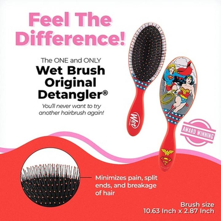 Actual product image Wet Brush Original Detangler Justice League Wonder Woman And Suprgirl - Hairbrush -
