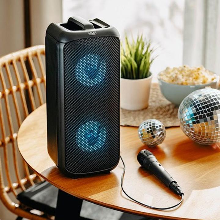 Immagine prodotto Adler Altoparlante con radio | AD 1903 | 2x5 W | Bluetooth | Nero | Portatile | Connessione wireless (8 h)