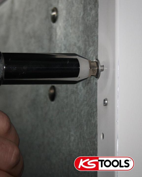 Actual product image KS Tools Druckluft-Blindniet-Pistole, 2,4-3,2-4-4,8-5,6-6,4mm (Nail gun)