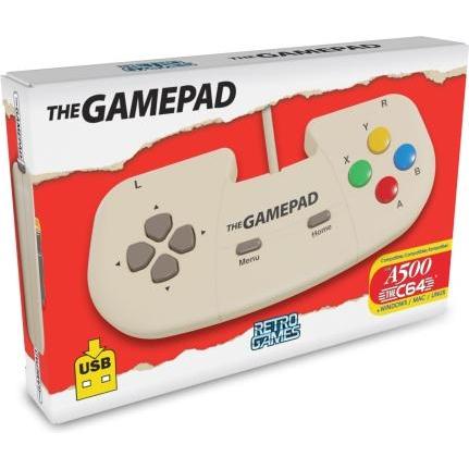 Retro Games The A500 Mini Joypad (Linux, PC), Gaming Controller, Beige