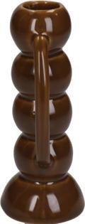 Actual product image Candle holder Fine stoneware Brown 7.4x5.5x13.7cm