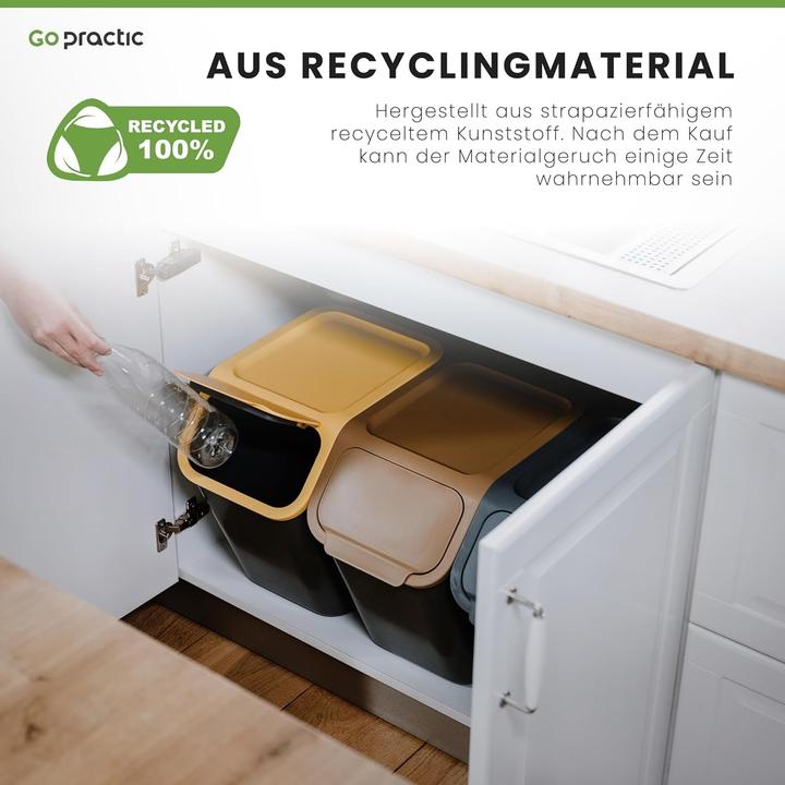 Immagine prodotto Go Practic Mülleimer mit Click-Function und Kohlefilter (25 l)