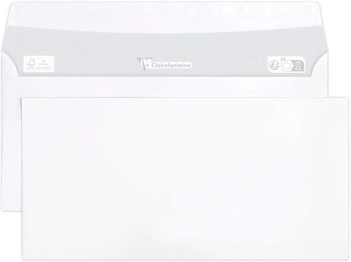 Produktbild Clairalfa Briefumschl„ge DL, 110 x 220 mm, weiá (110 x 220 mm, 500x)