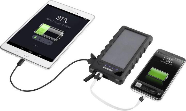 Actual product image Voltcraft VC-SL16000 VC-11946675 Solar power bank Charging current solar cell 280 mA 16 (16000 mAh, 59.20 Wh)