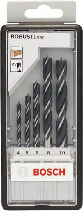 Produktbild Bosch Professional Zubehör PRO Wood Holzspiralbohrer-Set. 5-tlg. (10 mm, 4 mm, 5 mm, 6 mm, 8 mm)