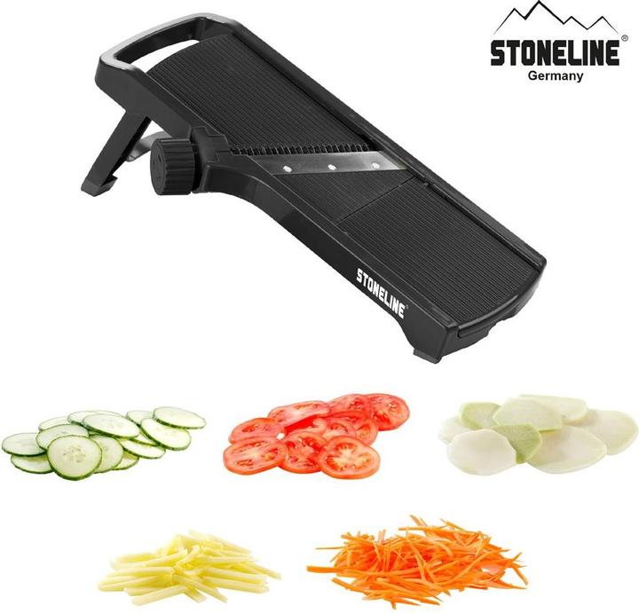 Produktbild Stoneline Verstellbarer Gemüseschneider mit Reibe, Obst Gemüse Hobel | 6 Schnittarten
