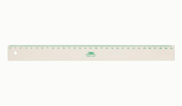 Actual product image M+r Green Line" ruler, 300 mm, made from organic material (30 cm, Plastic)